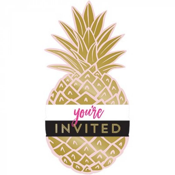 Pineapple Wedding Invite You're Invited Foil Stamped