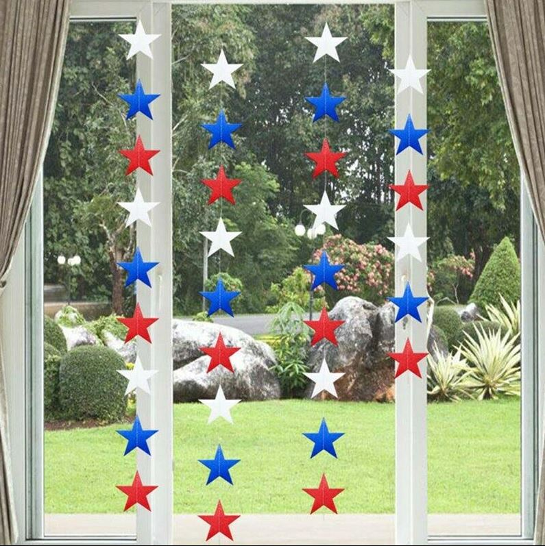 America USA Flag Stars String