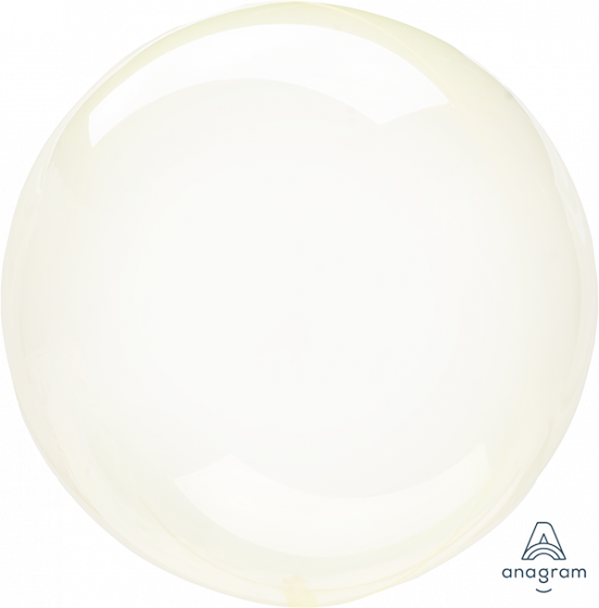 Crystal Clearz Yellow Round Balloon