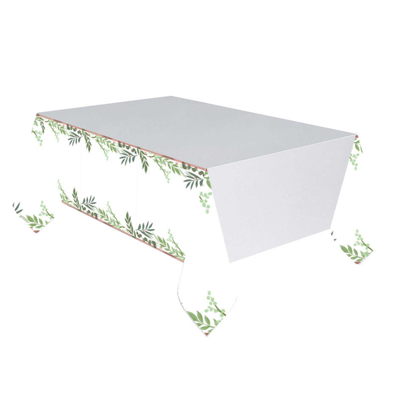 Love and Leaves Square Paper Table Cover