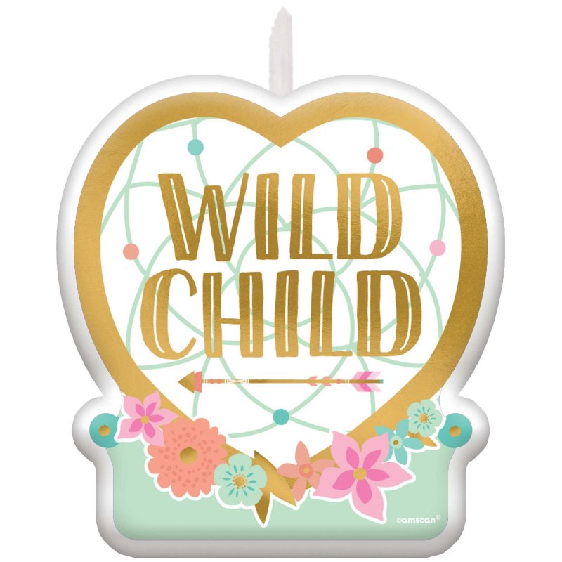 Boho Birthday Candle Girl Wild Child