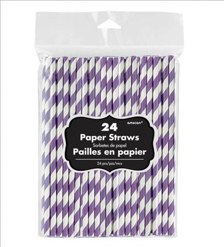 Paper Straws New Purple