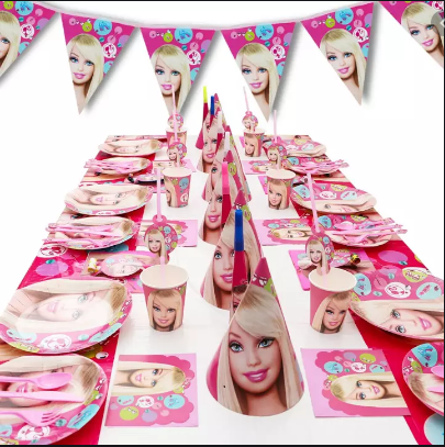 Barbie Plates Cups Napkins Loot Bags Birthday Party Pack 40pcs