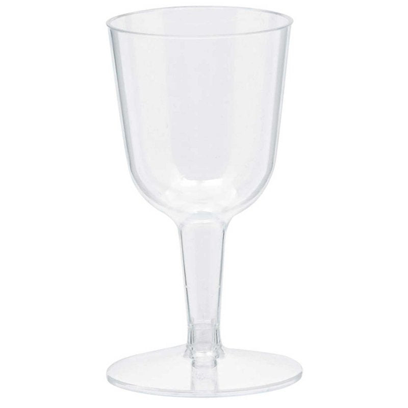 Mini Catering Stemmed Wine Glasses Clear Plastic 2.5oz- 74ml