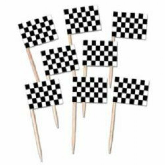 Checkered Black & White Racing Flag Picks