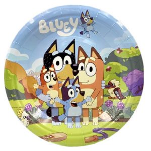 BLUEY and FAMILY LARGE PAPER PLATES (8)