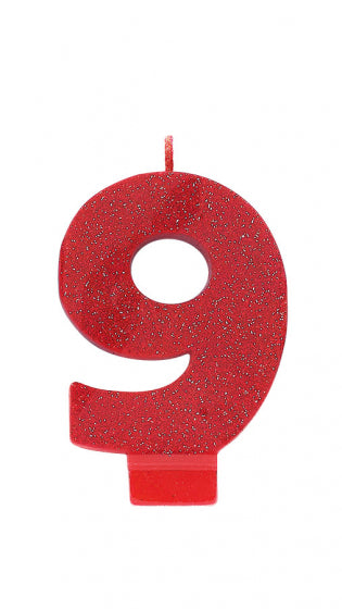 CANDLE NUMERAL GLITTER