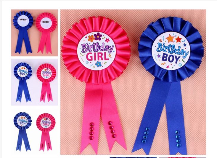 Birthday Badge Asstd Boy & Girl