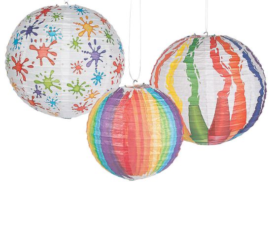 Assorted Paper Lantern Design with Metal Frames