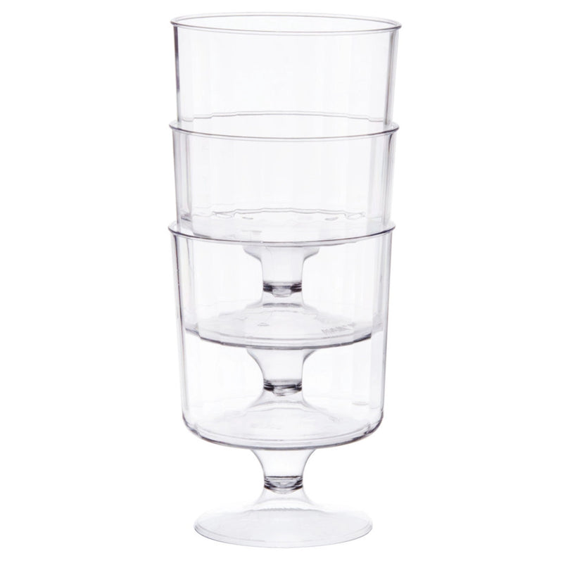 Plastic Pedestal Wine Glass - 5 oz