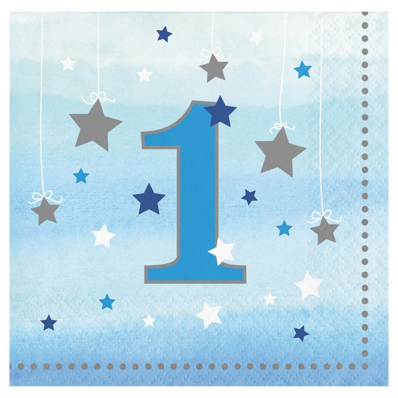 One Little Star Boy Beverage Napkins 1st Birthday