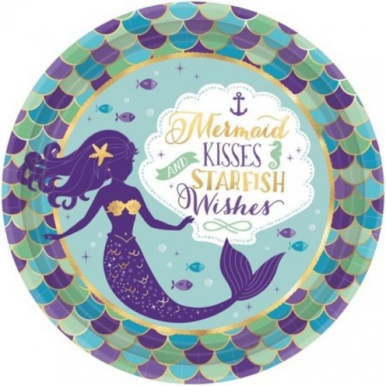 MERMAID WISHES 23CM plates