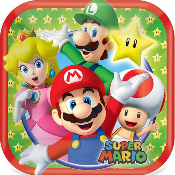 Super Mario Brothers Square Plate