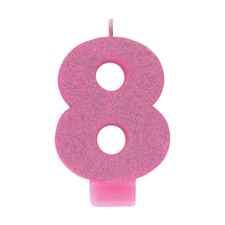No. 8 Pink Glitter