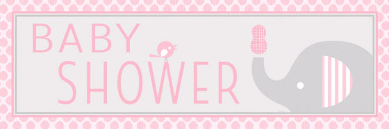 Little Peanut Girl Baby Shower Banner