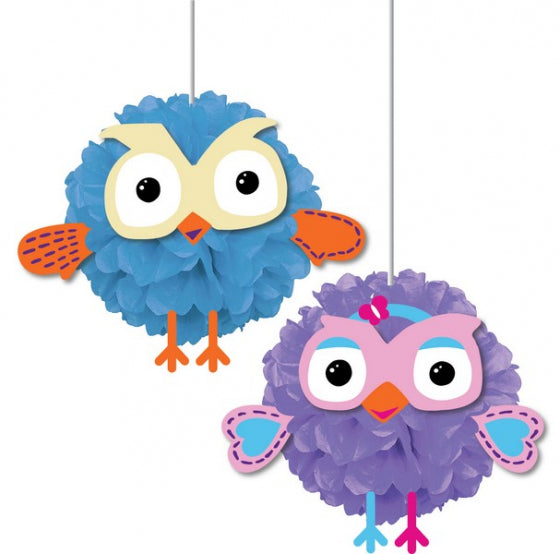 Giggle and Hoot Fluffy Cutouts Owl Decoration