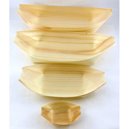 Wooden Boats Catering Table Decoration Supplies P50 ,  5" / 12cm long