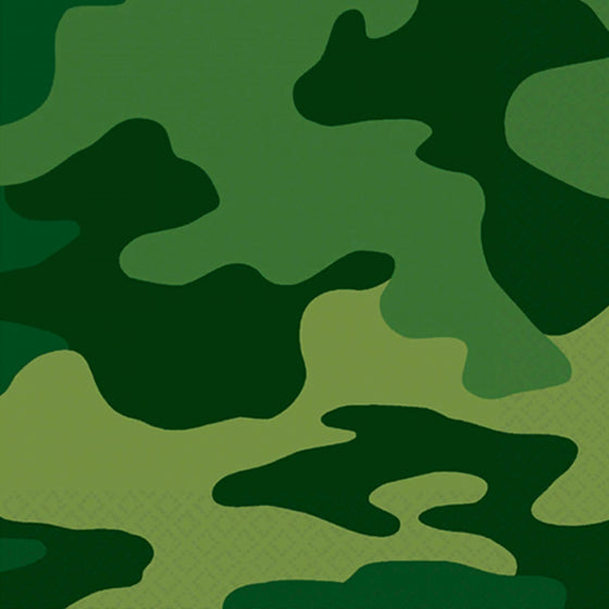 Camouflage Soldier Beverage Napkins