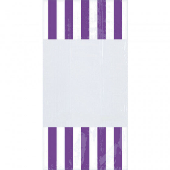 Candy Buffet Cello Purple & White Stripes Party Bags