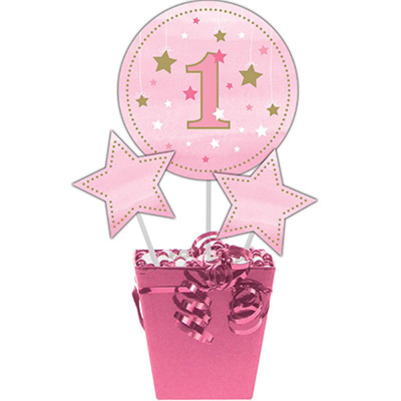 1st Little Star Girl Birthday Centerpiece