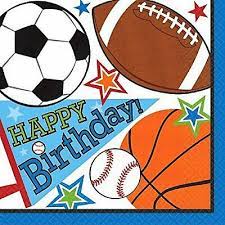 Sports Napkins Pack of 16 Party Supplies Birthday Tableware