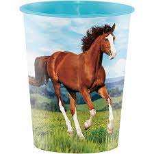 Horse and Pony Keepsake Souvenir Favor Cup Plastic 473ml