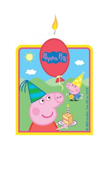 Peppa Pig Birthday Candle Cake