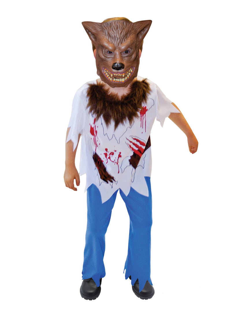 Halloween Boys Werewolf Costume & Mask - Medium
