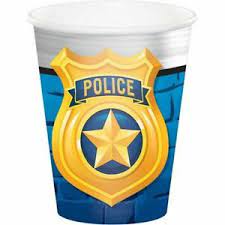 Police Party HotCold Cups. Pack of 8. 9oz