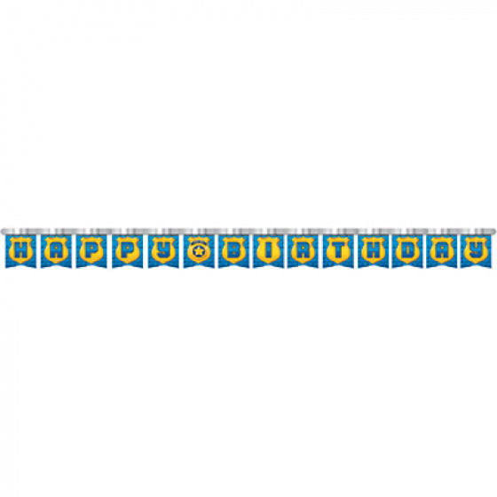 Police Party Jointed Happy Birthday Banner