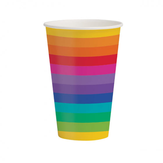 Rainbow Birthday Paper Cups (354ml)