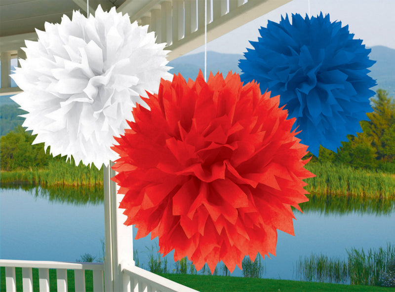 Patriotic Fluffy Tissue Decoration USA