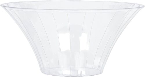 Clear Medium Plastic Flared Bowl 18cm Diameter