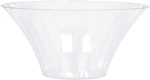 Clear Large Plastic Flared Bowl 23.3cm Diameter