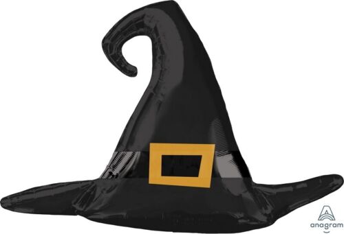 Black Witch Hat Satin Super Shape Foil Balloon