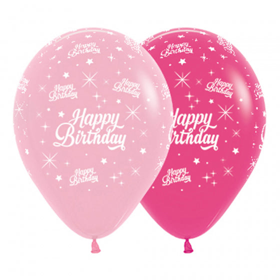 Fashion Pink & Fuchsia Latex Balloons