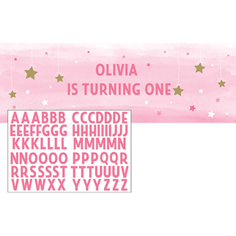 One Little Star Girl Giant Birthday Banner