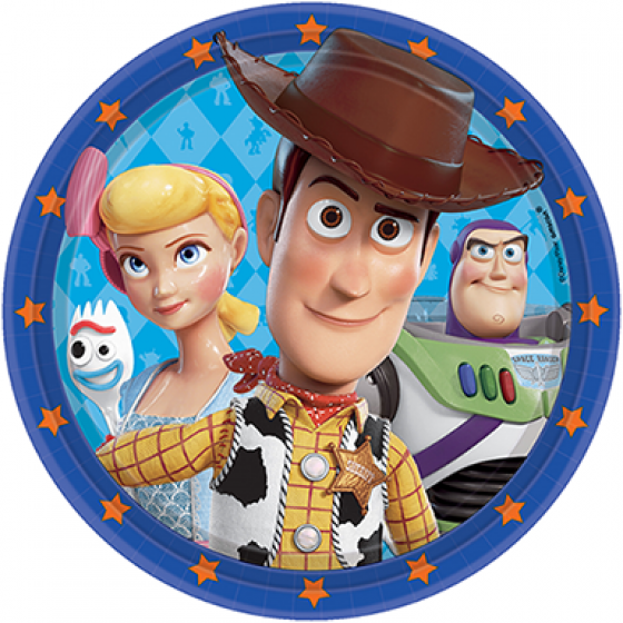 Toy Story 4 Round Birthday Paper Plates